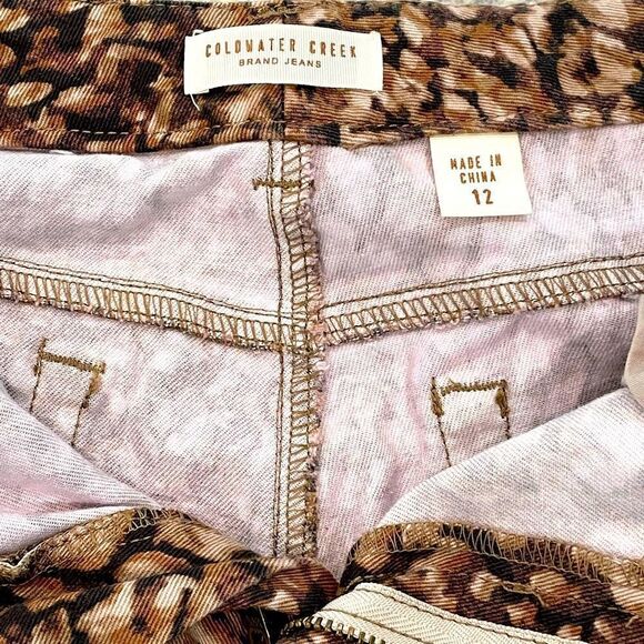 COLDWATER CREEK SZ 12 ANIMAL PRINT  COTTON SPANDEX 5PKT JEANS - Picture 6 of 6